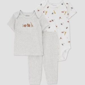 Carter's 3 piece animal onesie and pant set